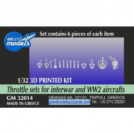 1/32 Throttle sets for interwar and WW2 aircrafts
